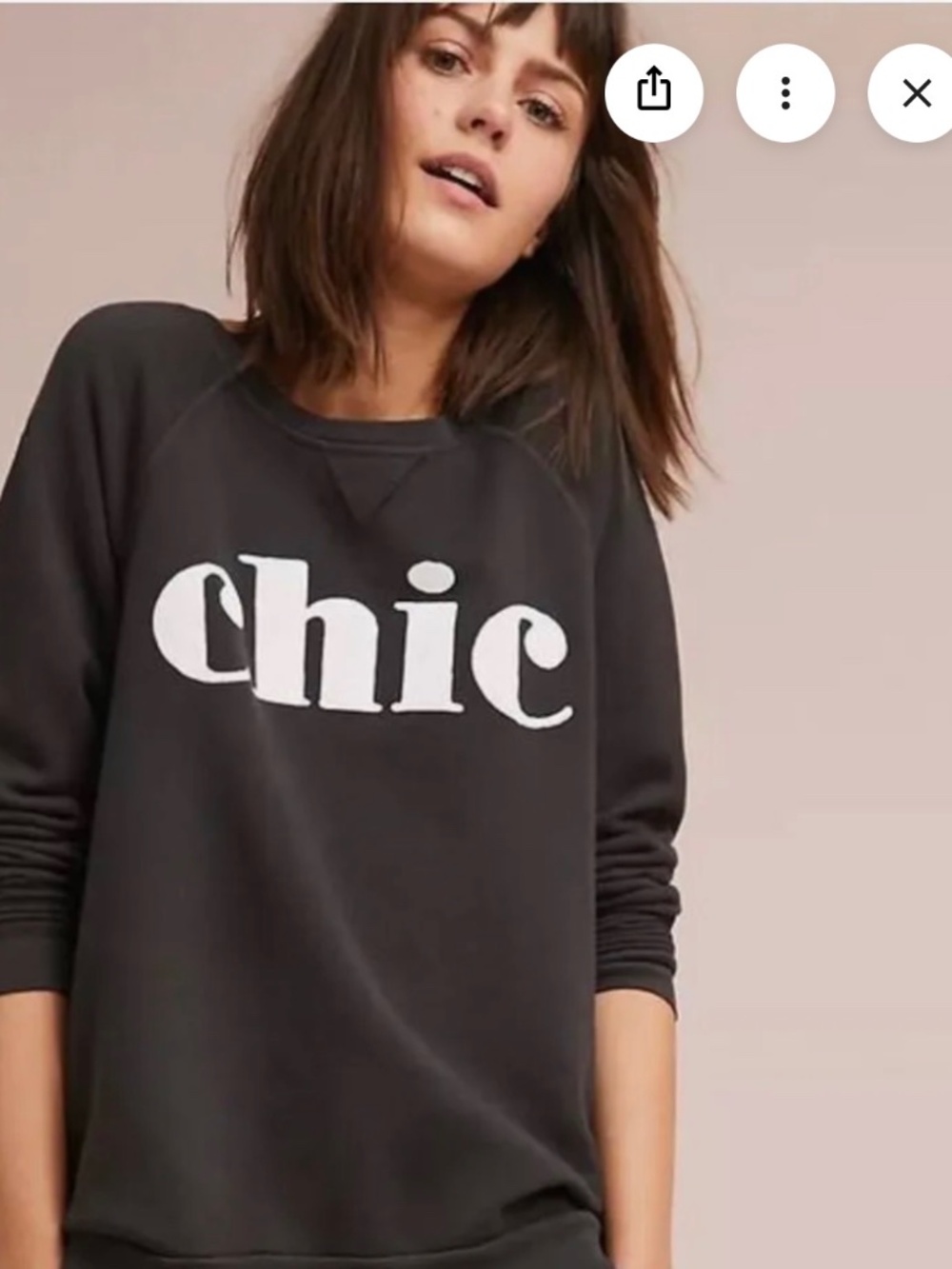 Sol Angeles Black Chic Sweatshirt Size Large